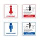 Kit Placas para Banheiro Masculino e Feminino