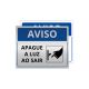 Placa de Aviso Apague a Luz ao Sair