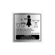 Placa de Higiene para Banheiro Feminino em Alumínio - Preto