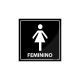 Placa de Identificação Banheiro Feminino em acrílico