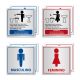 Kit Placas para Banheiro Masculino e Feminino