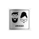 Placa Banheiro Unissex Criativa