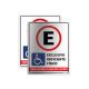 Placa Estacionamento Exclusivo para Deficientes - Uso obrigatório do cartão