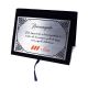 Placa de Homenagem agradecimento em Aço Inox com Capa grande