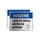 Placa Lave as Mãos Antes de Entrar 