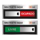 Placa Ocupado / Livre Personalizada com Logotipo