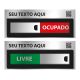 Placa Ocupado / Livre Com QRCode