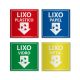 Kit Placas de Sinalização para Lixeira em Alumínio