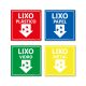 Kit Placas de Sinalização para Lixeira em PS