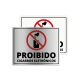 Placa Aviso de Proibição de Fumar