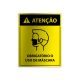 Placa Atenção - Obrigatório Uso de Máscara