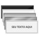 Placas de Identificação Personalizada Somente Texto 25x10cm