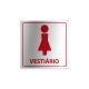 Placa de Vestiário Feminino