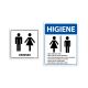 Kit Placas para Banheiro Unissex