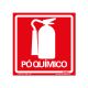 Placa Fotoluminescente Extintor Pó Químico