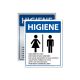 Placa de Higiene para Banheiro Unissex