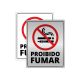 Placa Aviso de Proibição de Fumar
