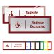 Placa Toilette Exclusivo - Linha Premium em Acrílico