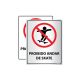 Placa Proibido Andar de Skate