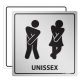 Placa Banheiro Unissex Engraçada