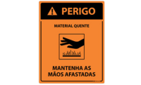 Placa Perigo Material Quente