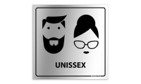 Placa Banheiro Unissex Criativa