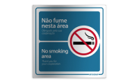 Placa De Proibido Fumar Bilíngue