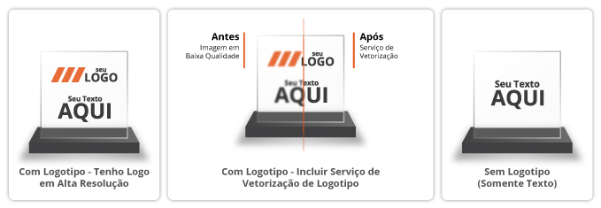 Troféu Personalizado em Acrílico - Com / Sem Logotipo