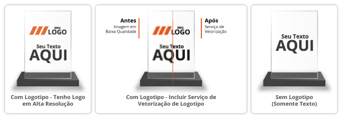 Troféu Personalizado em Acrílico - Com / Sem Logotipo