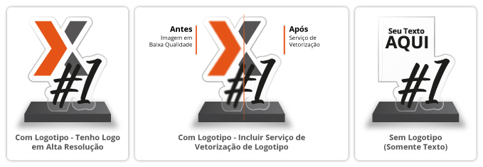 Troféu Personalizado em Acrílico - Com / Sem Logotipo