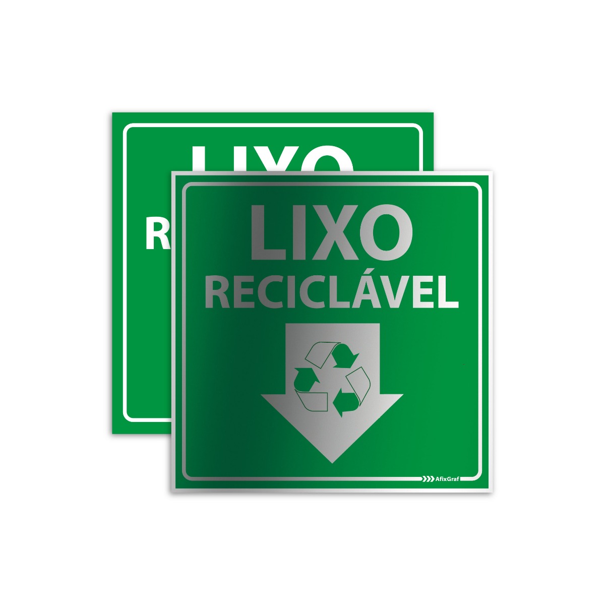 Placa de Sinalização de Lixo Reciclável