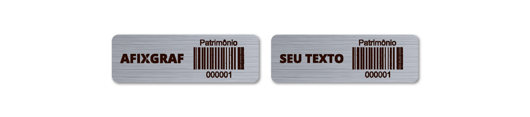 Placa de Patrimônio em Aço Inox - Logotipo ou Texto