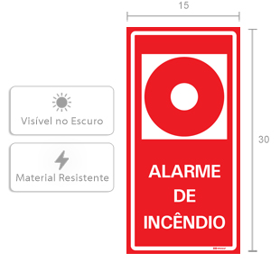 Placa de Alarme de Incêndio