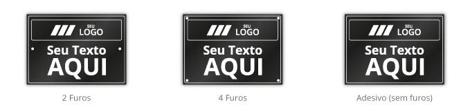 Placa Personalização em Alumínio - Fixação