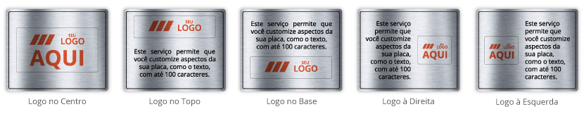 Placa Personalização em Alumínio - Logo