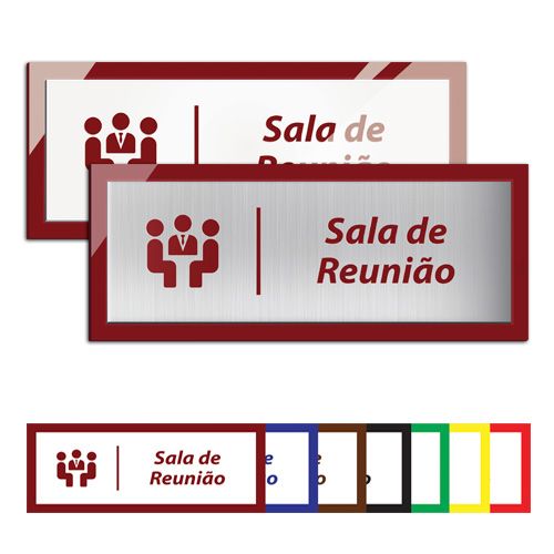 Placa Sala de Reunião - Placas de Identificação em Acrílico Premium ...