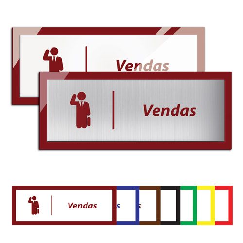 Placa Vendas - Placas de Identificação em Acrílico Premium