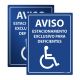 Placa Aviso Estacionamento Exclusivo para Deficientes