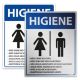 Placa de Higiene para Banheiro Unissex