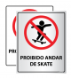 Placa Proibido Andar de Skate