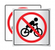 Placa Proibido Bicicleta