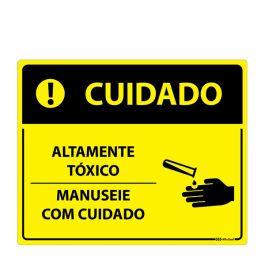 Lixo Tóxico - Placa de Sinalização 200x135