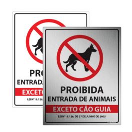 Placa Cão Guia lei 11.126 | Afixgraf