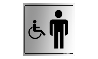 Placa de Banheiro Masculino para Deficientes