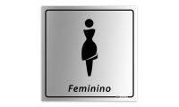 Placa de Sinalização para Banheiro Feminino