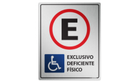 Placa Estacionamento Exclusivo para Deficientes