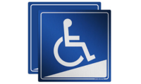 Placa de Acessibilidade - Rampa para Deficiente