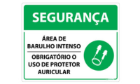 Placa Segurança Obrigatório o Uso De Protetor Auricular