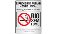 Placa Lei Antifumo Rio de Janeiro