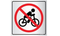 Placa Proibido Bicicleta